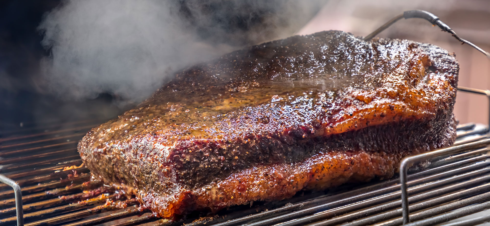 Brisket Injection - Brisket on Smoker